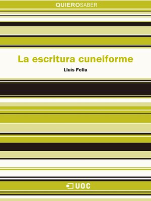 cover image of La escritura cuneiforme